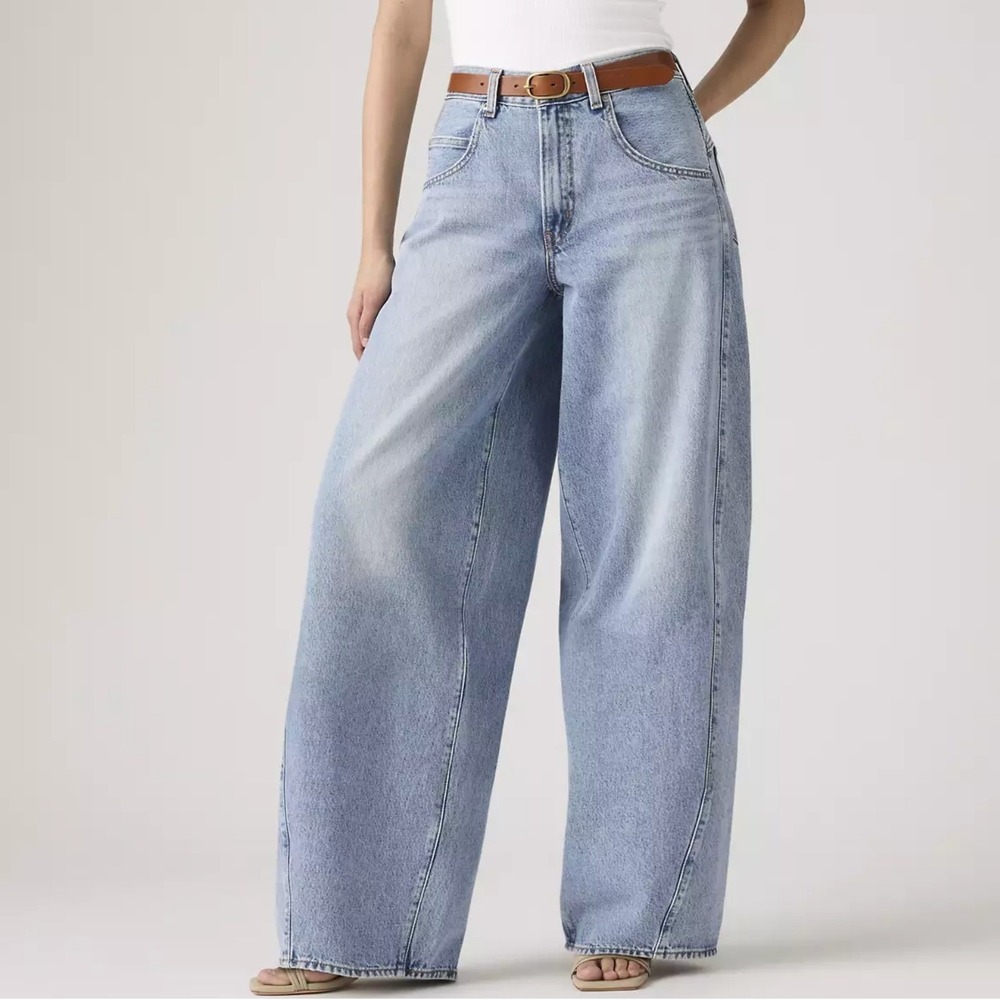 Levis Premium Super Baggy Barrel Jeans Mid Rise Women's Size W 32 L 32